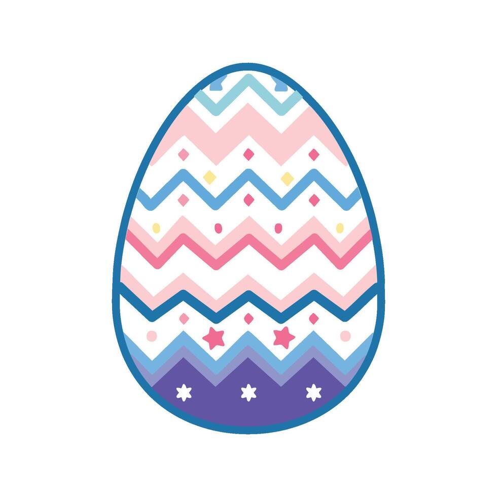 an easter egg with a colorful pattern vector