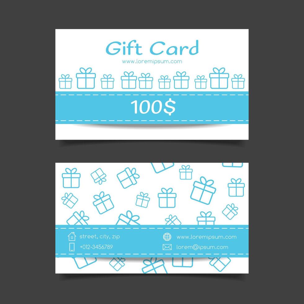 Gift card certificate template vector