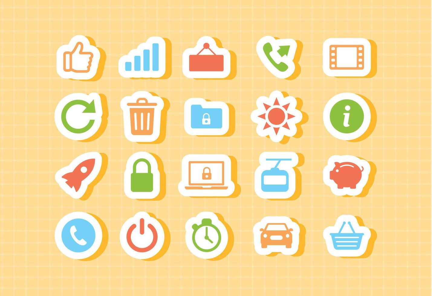 Infographic and statistic cartoon icons for educational kids app school math learning platform colorful flat style including charts graphs analytics pie chart presentation and progress for students vector