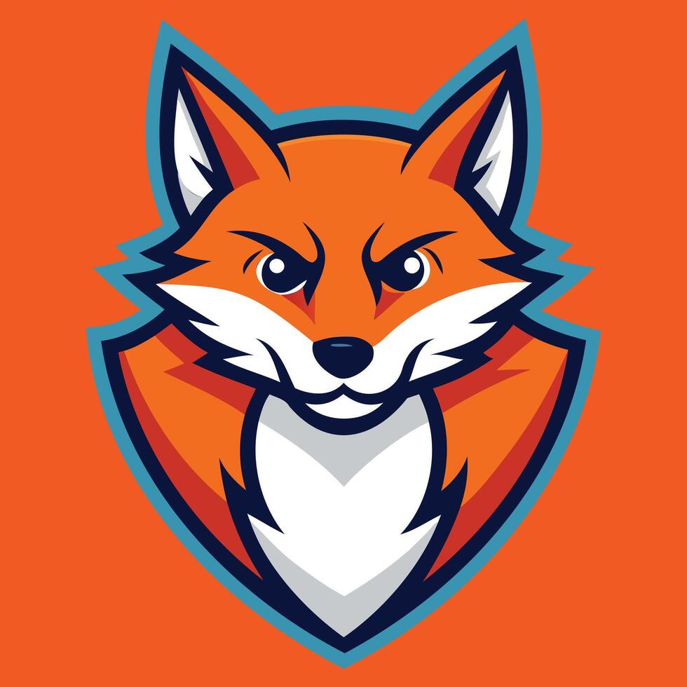 Stylish Retro Fox Character Design vector