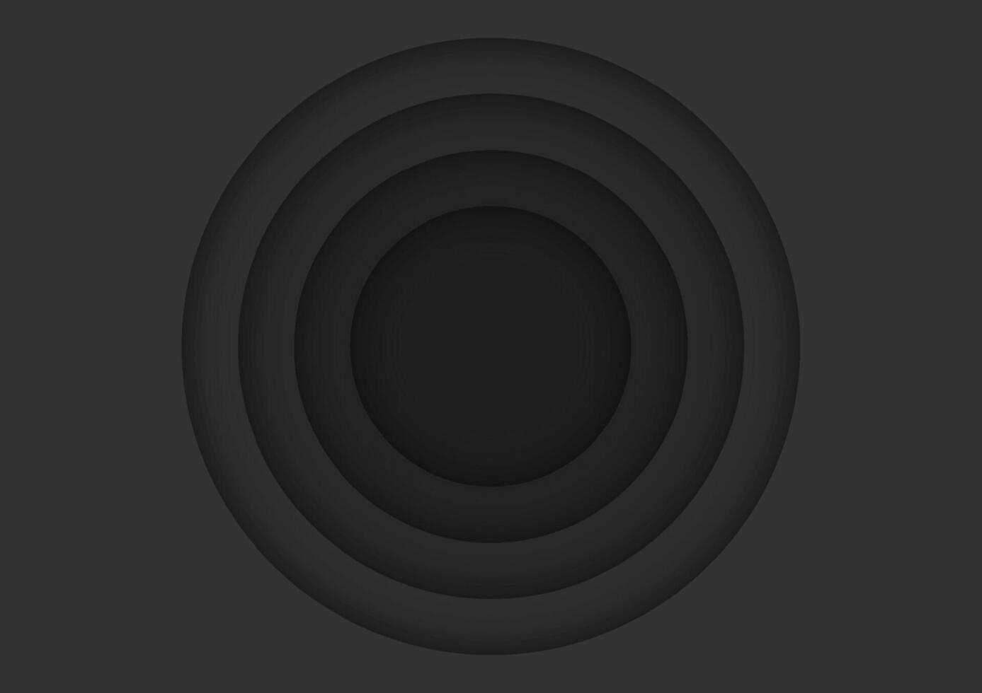 Paper layer circle solid black abstract background. Round shape use for banner, cover, poster, wallpaper, design with space for text. vector