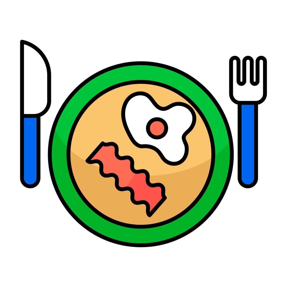 Conceptual design icon of breakfast vector