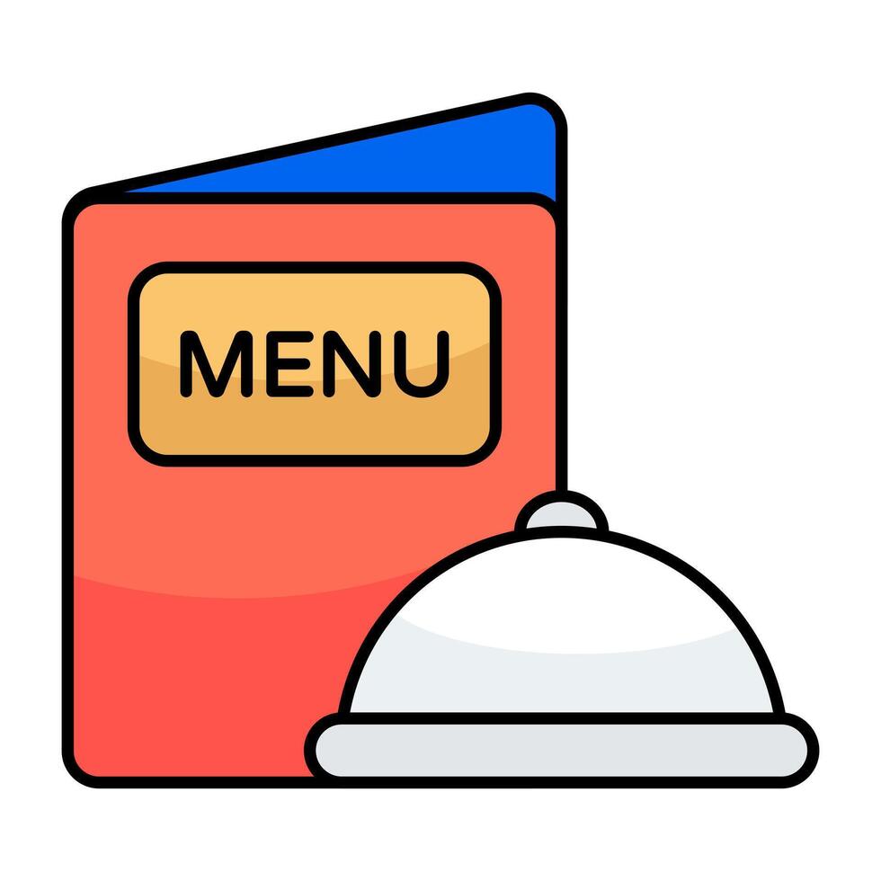 An icon of menu book vector