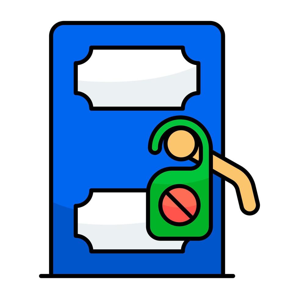 An flat design icon of door hanger knob vector