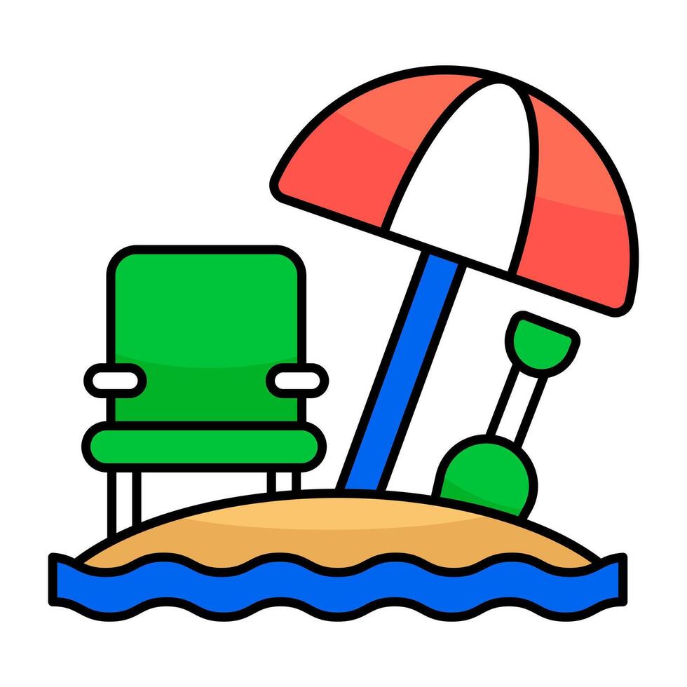 Modern design icon of deck chairs vector