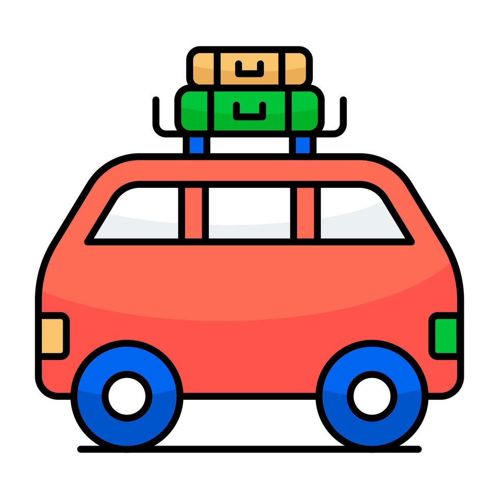 Modern icon of road trip vector
