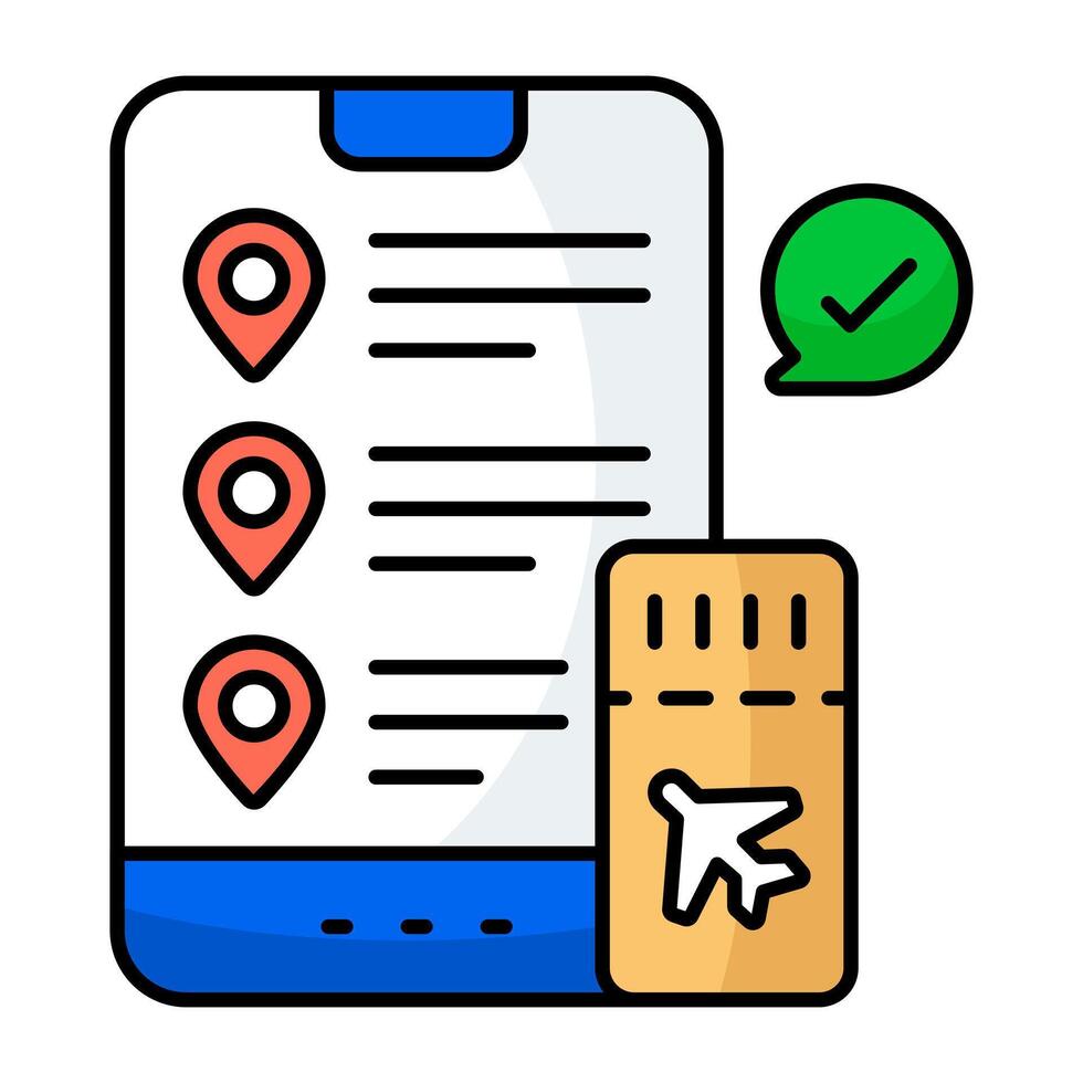 Modern design icon of mobile ticket vector