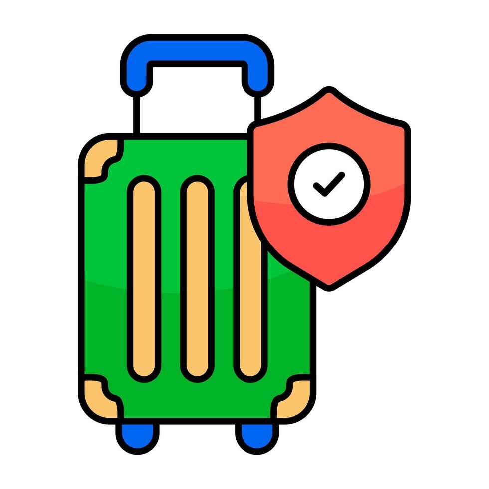 A beautiful icon of secure luggage vector