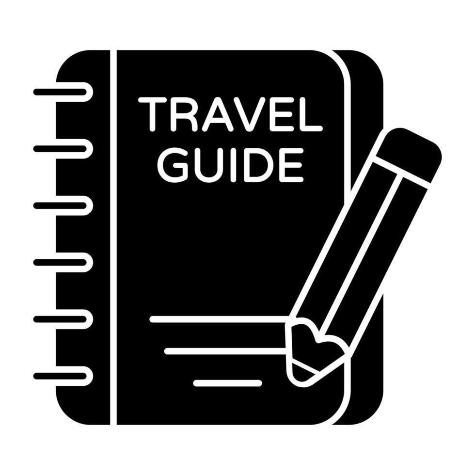 A creative design icon of guidebook vector