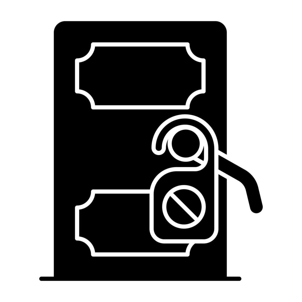 An Soild design icon of door hanger knob vector