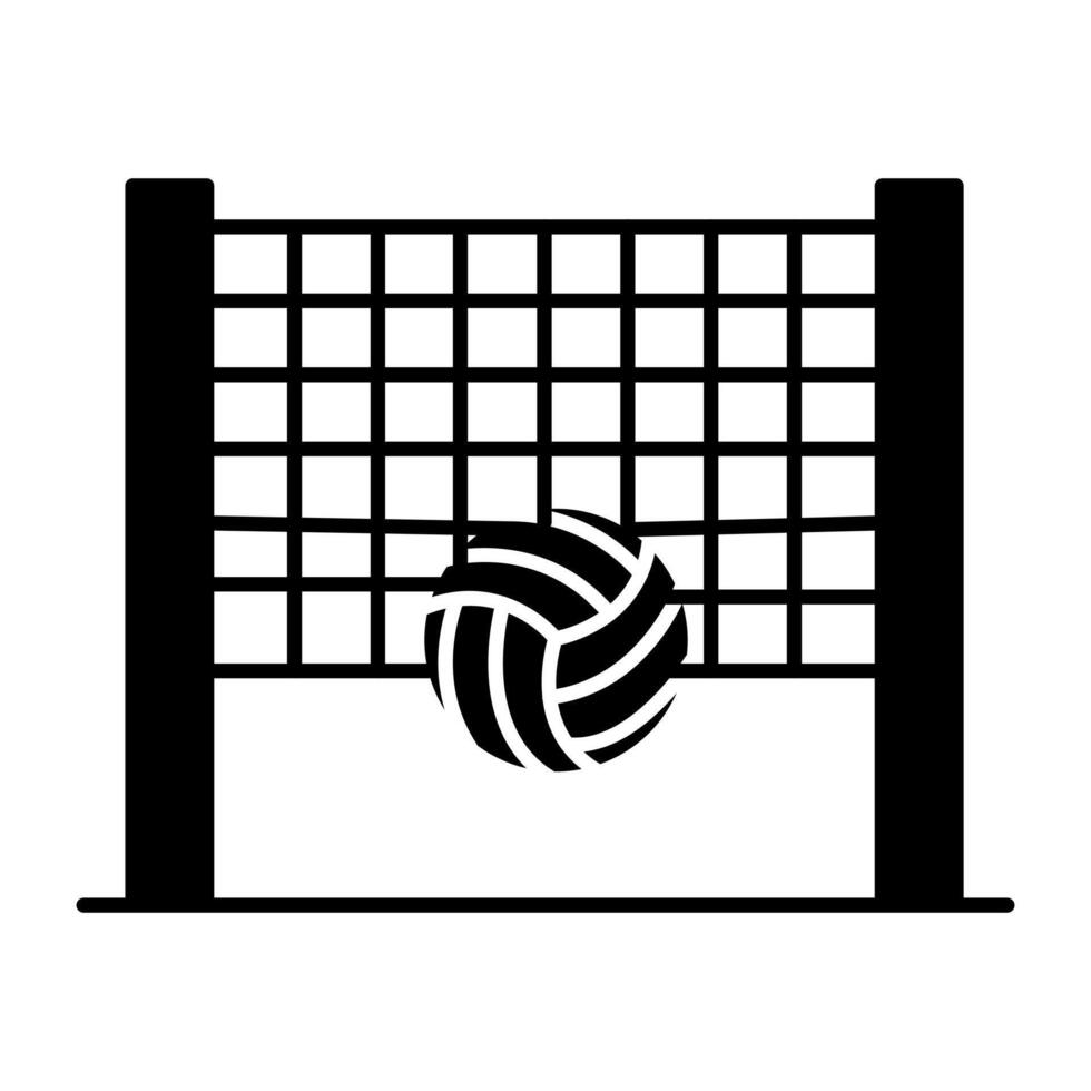 Premium Soild icon of volleyball game vector