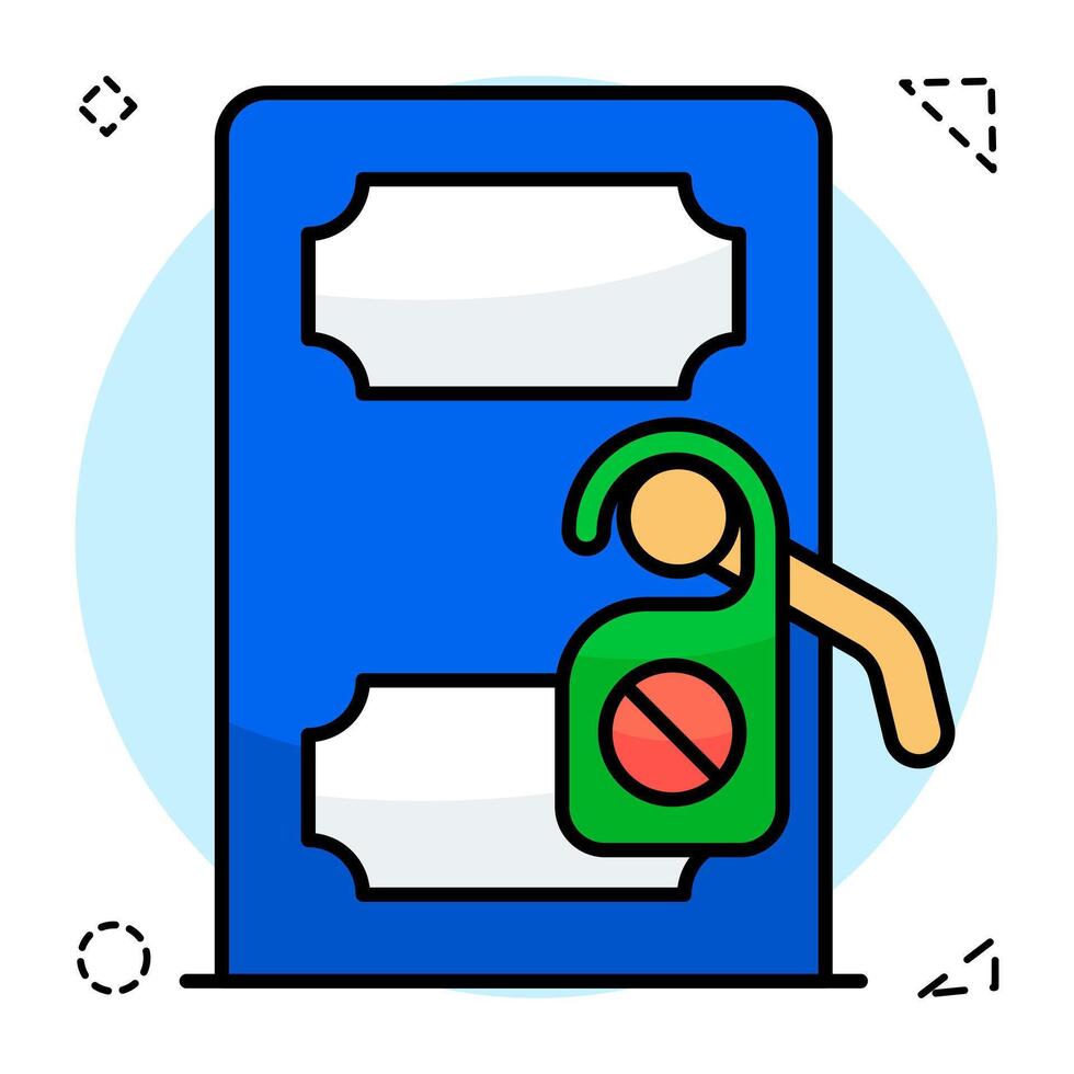 A Flat Circular editable design icon of door hanger knob vector