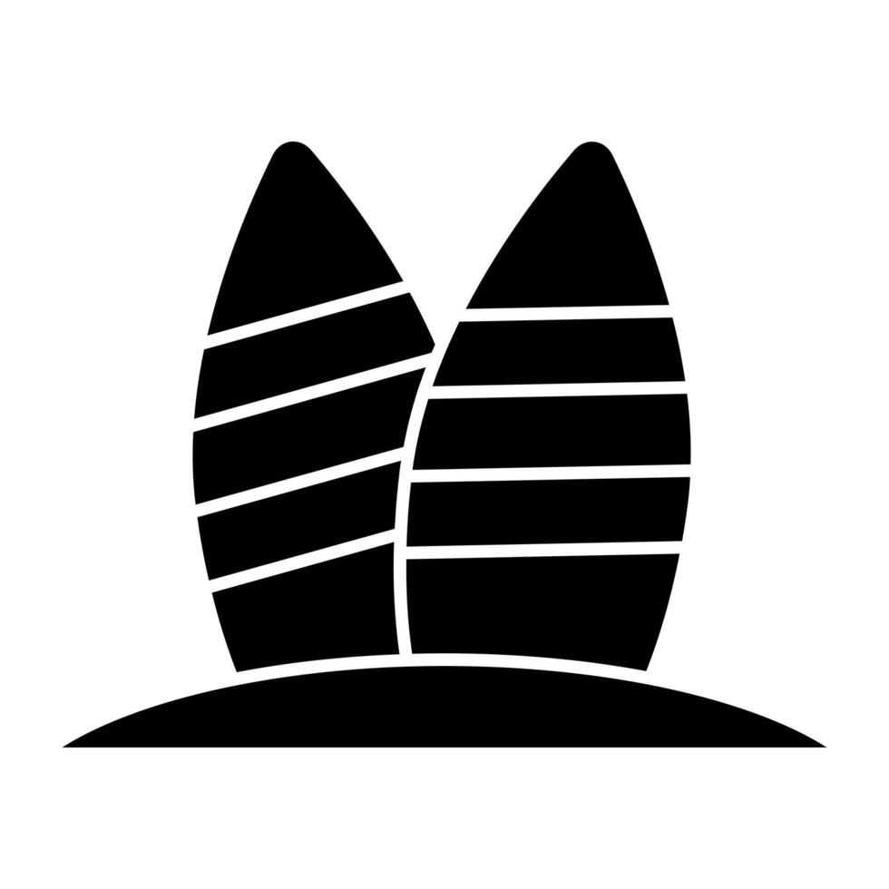 Modern Soild design icon of surfboard vector