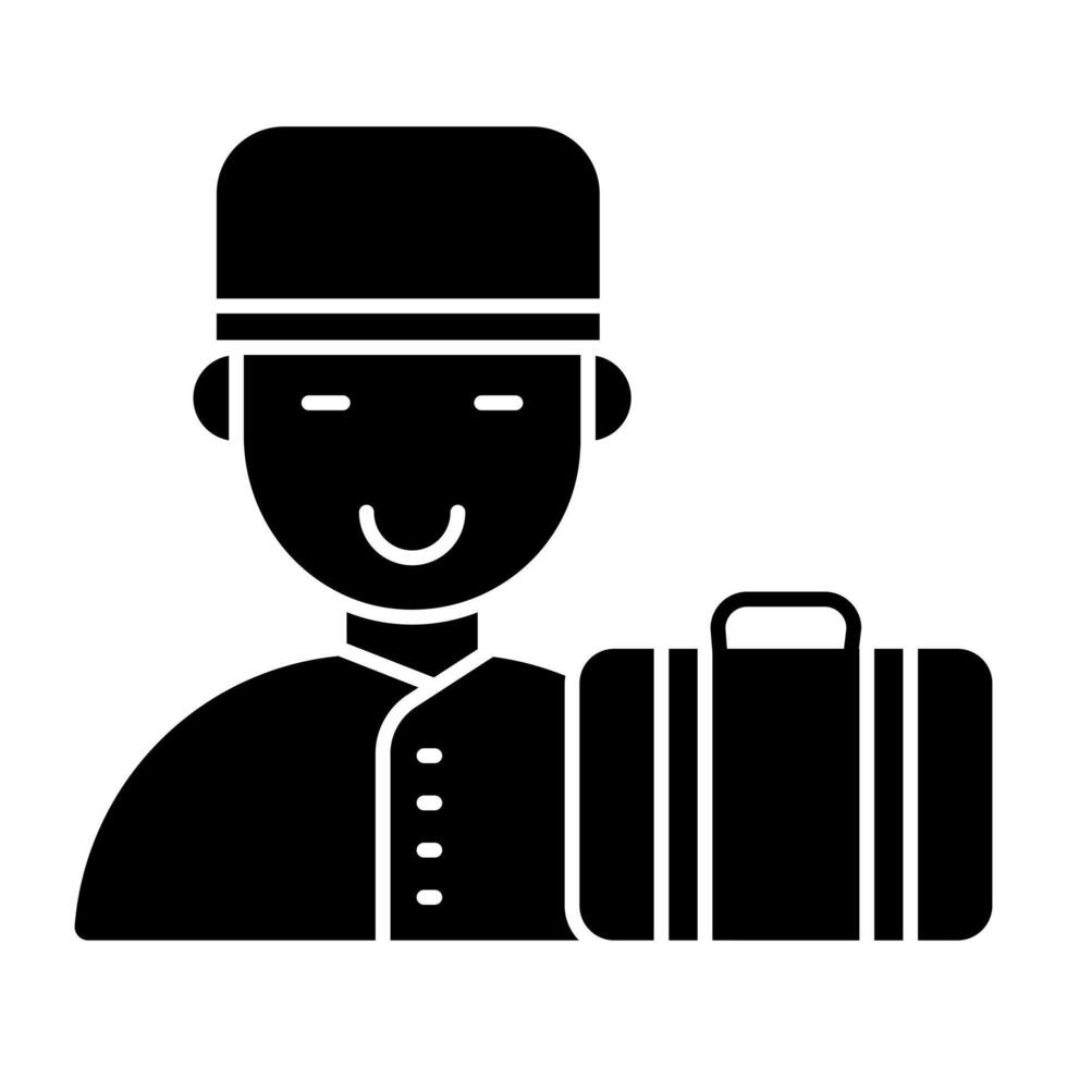 Vectors Soild design of hotel Attendant