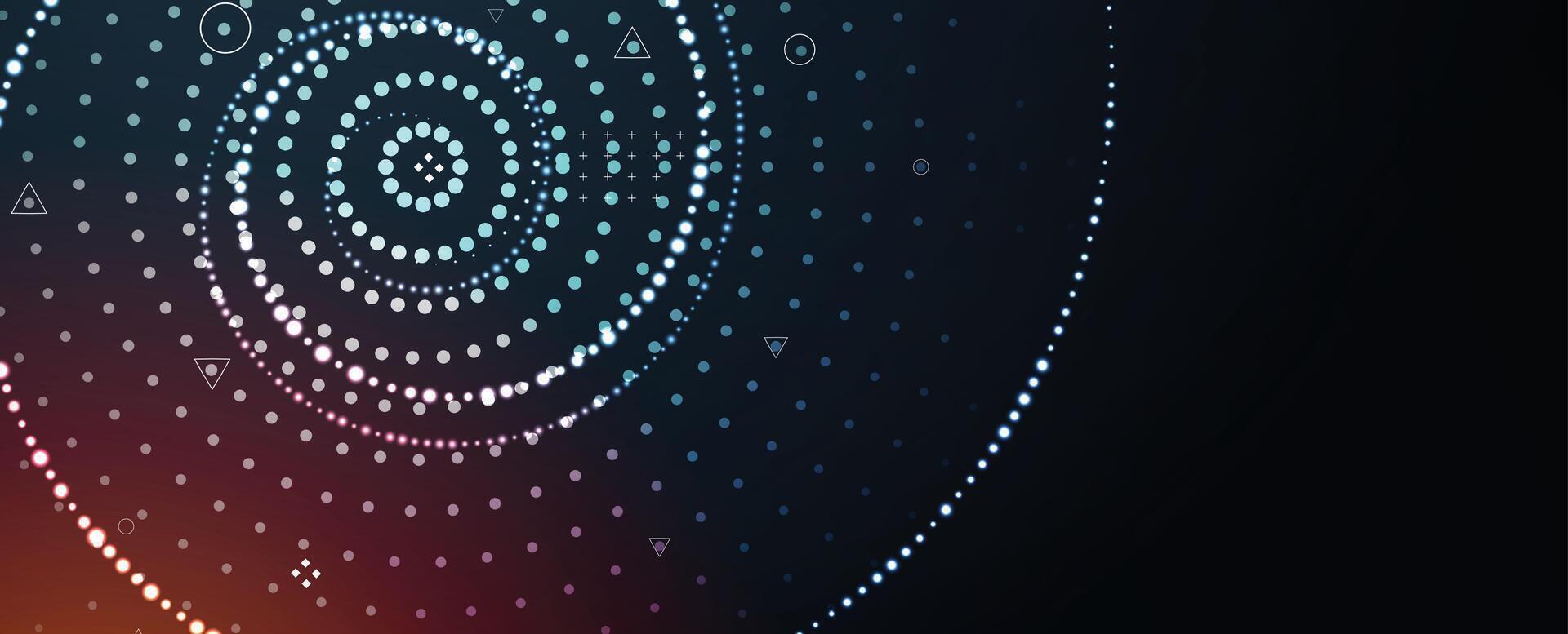 abstract background with circles and dots vector