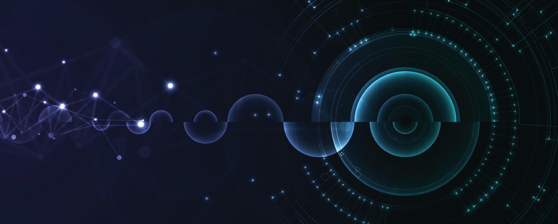 a futuristic dark background with a circular shape vector