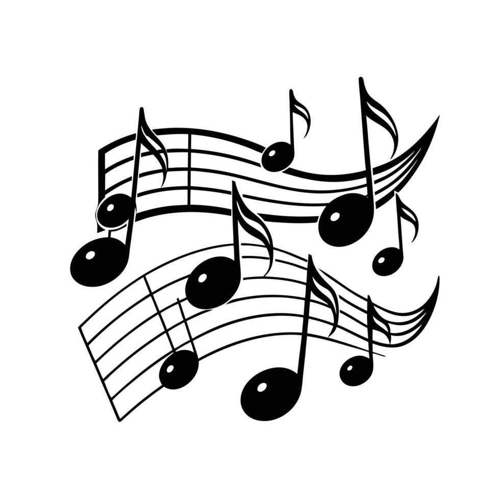 Music notes icon. Musical key signs. symbols vector