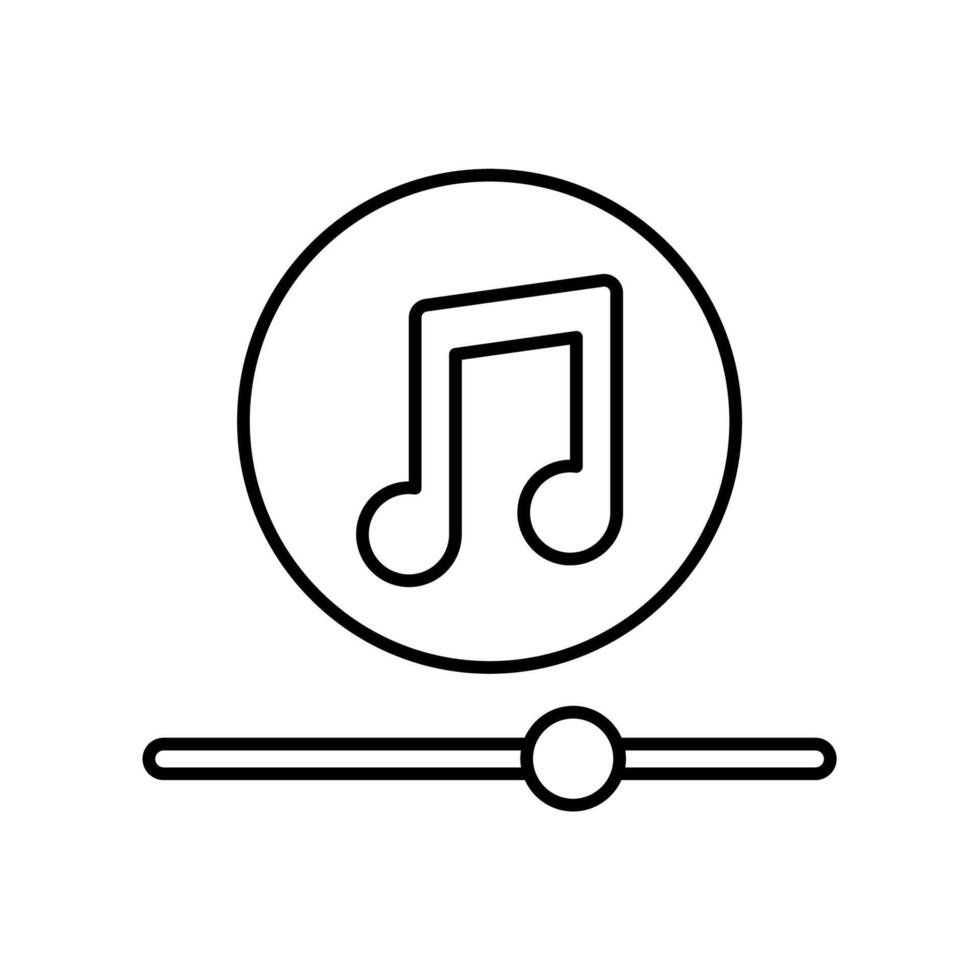 Icon a music, isolated against a clean background. vector