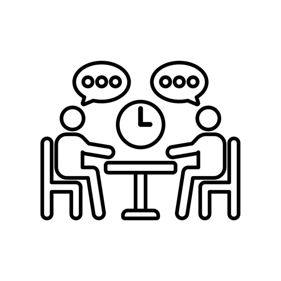Icon a deliberation, isolated against a clean background. vector