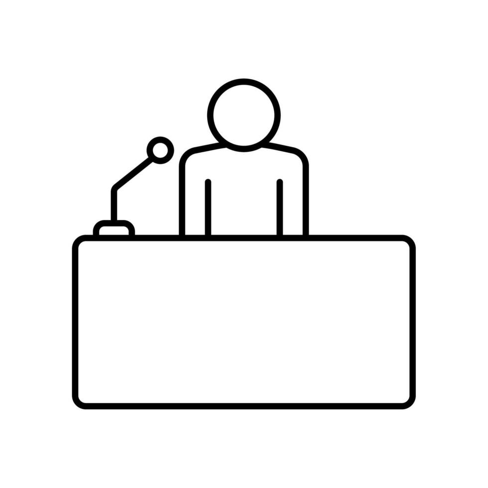 Icon a speech, isolated against a clean background. vector