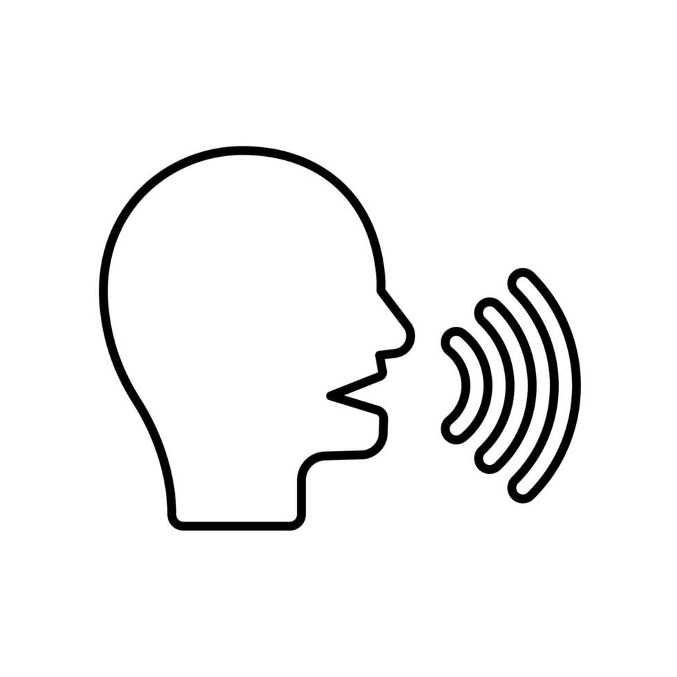 Icon a speak, isolated against a clean background. vector