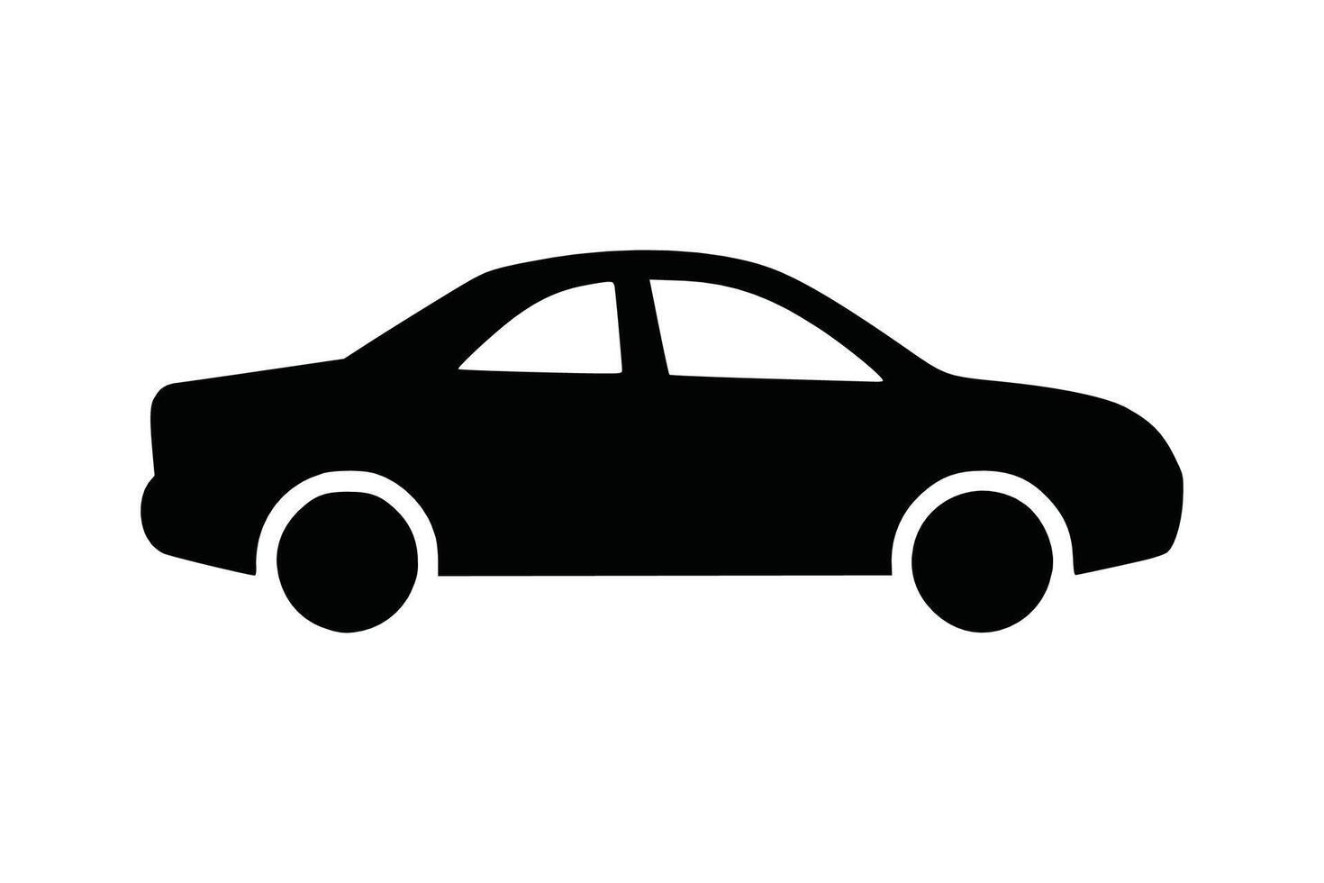 Black car icon. Automobile vehicle. Car outline. Symbol for transportation. vector