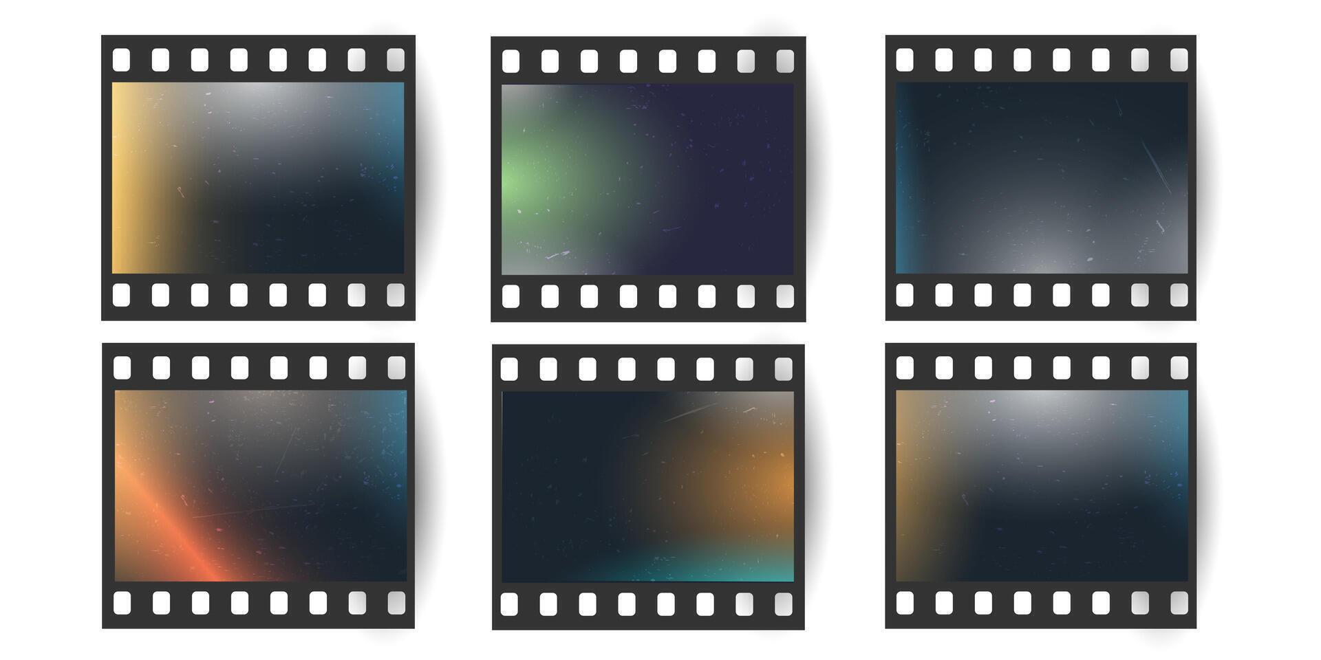 Old vintage retro 35 mm grunge film frame,distressed - photographic effect vector