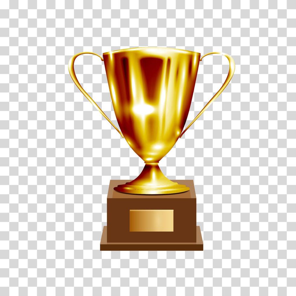 Golden champion cup,winner prize vector
