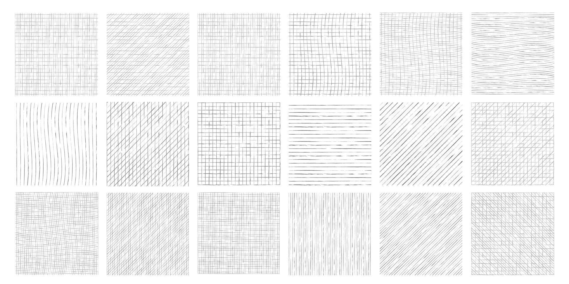 Hand drawn line hatching isolated on white vector