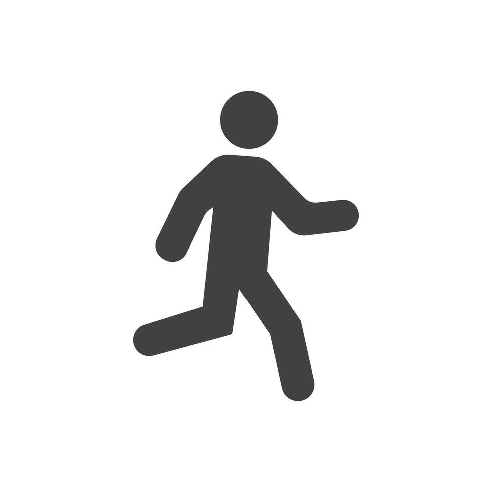 A man running icon on a white background vector