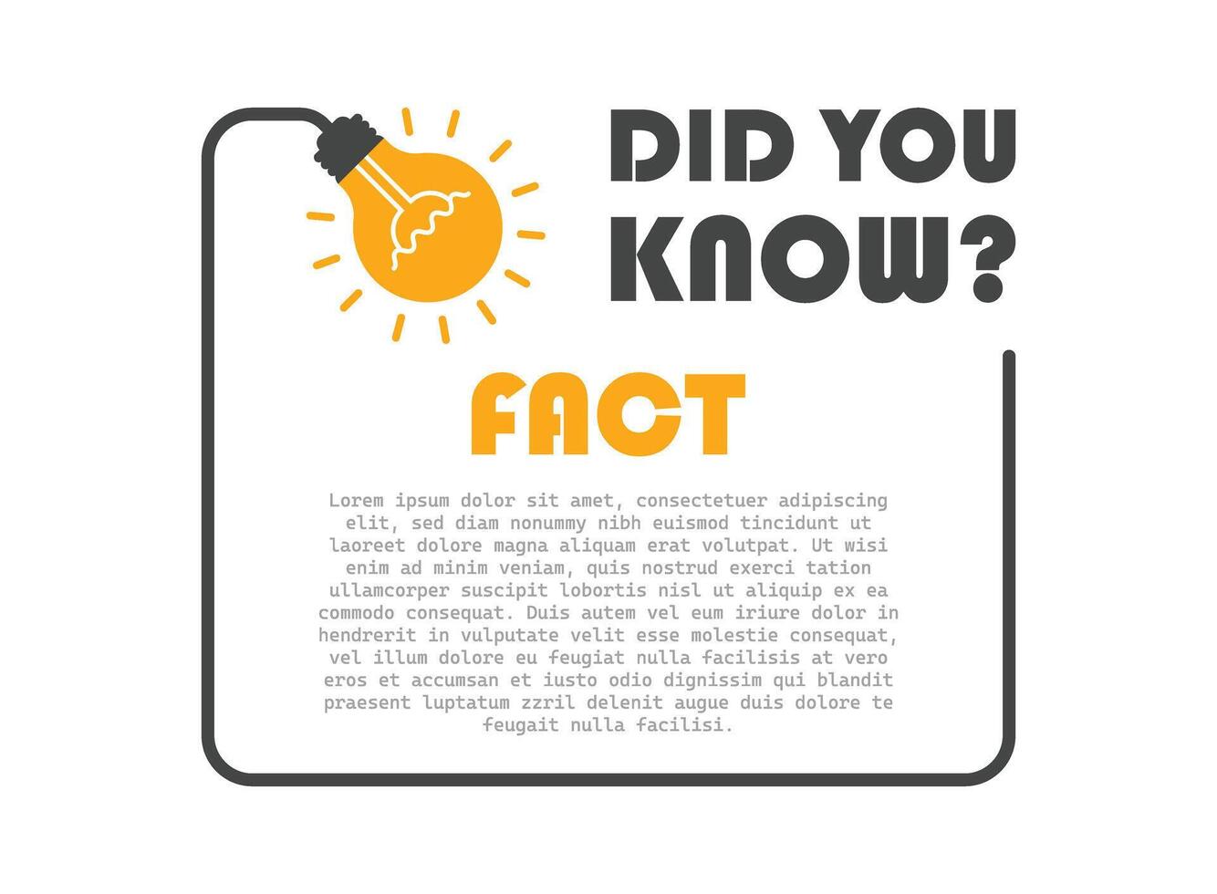 Did you know fact illustration vector