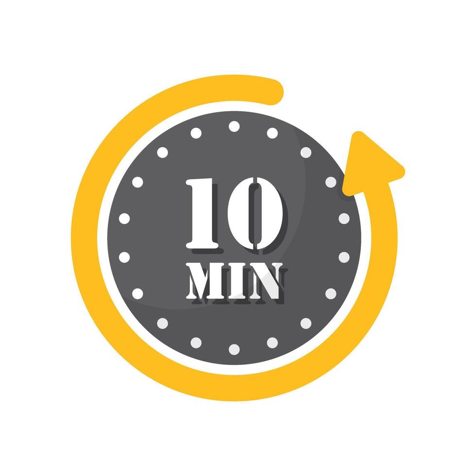 10 minute timer icon vector