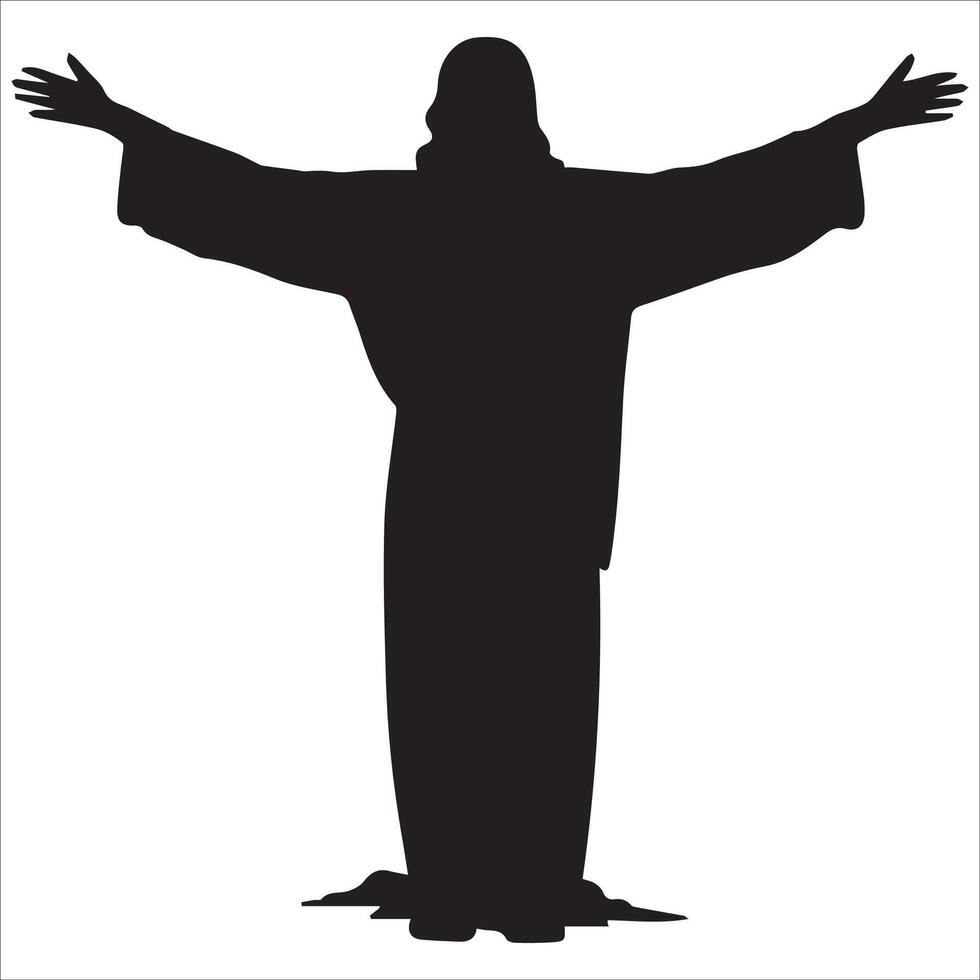 Jesus Calling All to His Open Arms vector