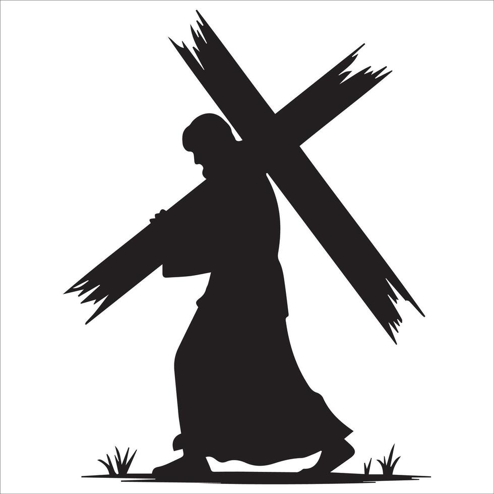 Jesus Carrying the Cross , vector