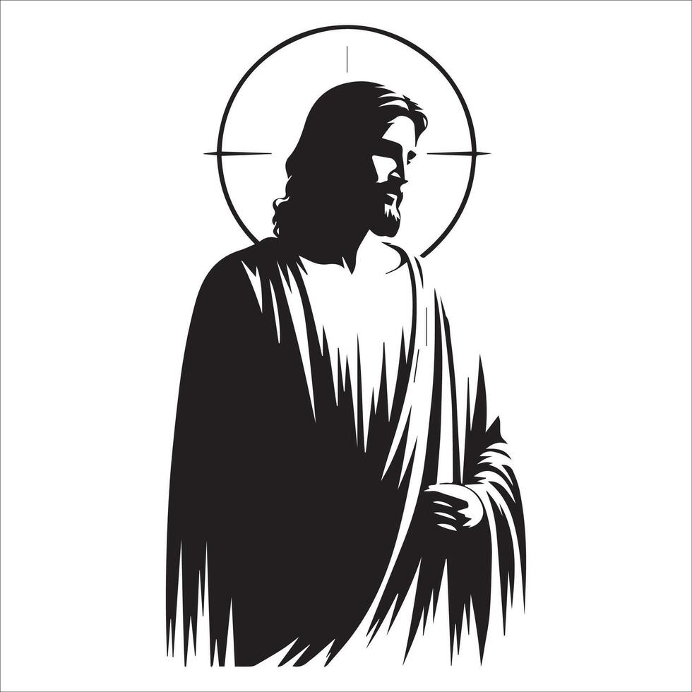 Jesus with Open Arms of Forgiveness vector