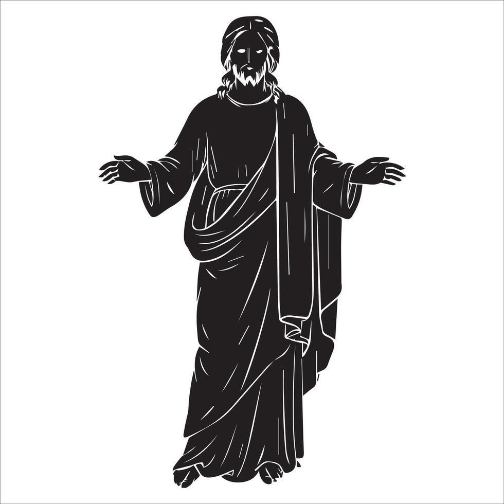 The Embrace of Jesus Open Arms of Hope vector