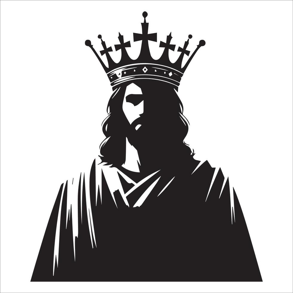 Jesus Wearing the Crown of Glory vector