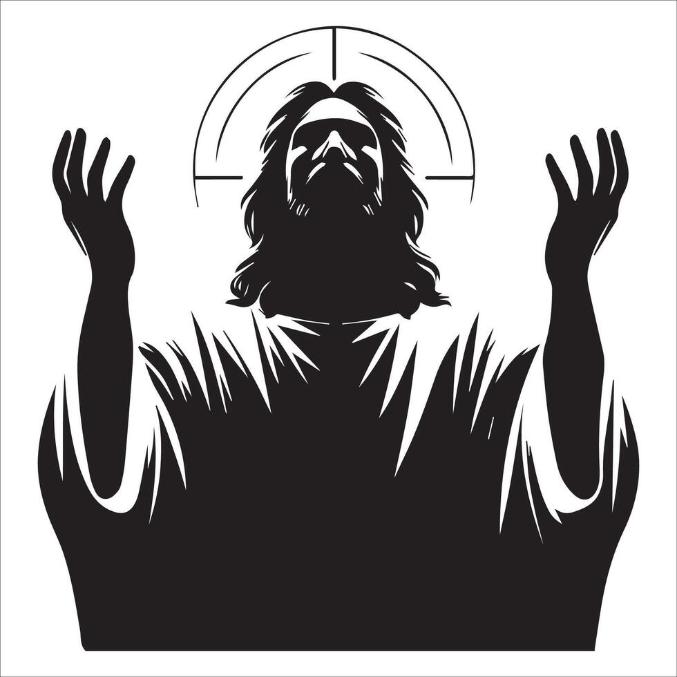 The Open Arms of Jesus a Symbol of Salvation vector