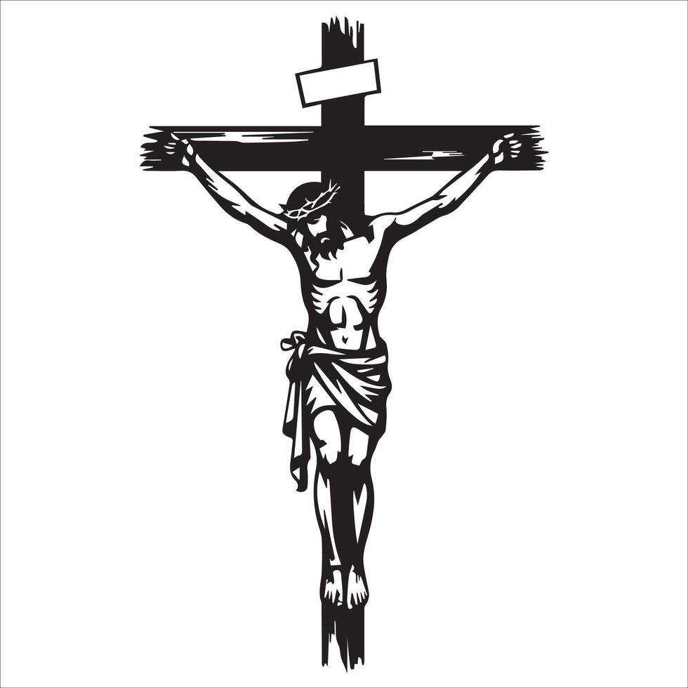 Jesus on the Cross of Sacrifice vector