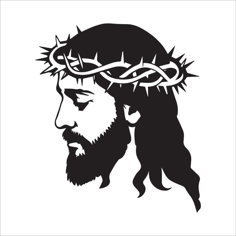 Jesus and the Pain of the Crown of Thorns vector