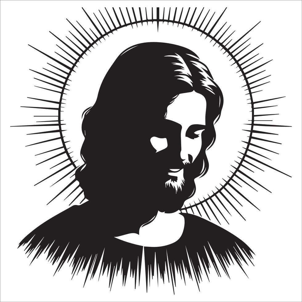 Jesus smiled , vector
