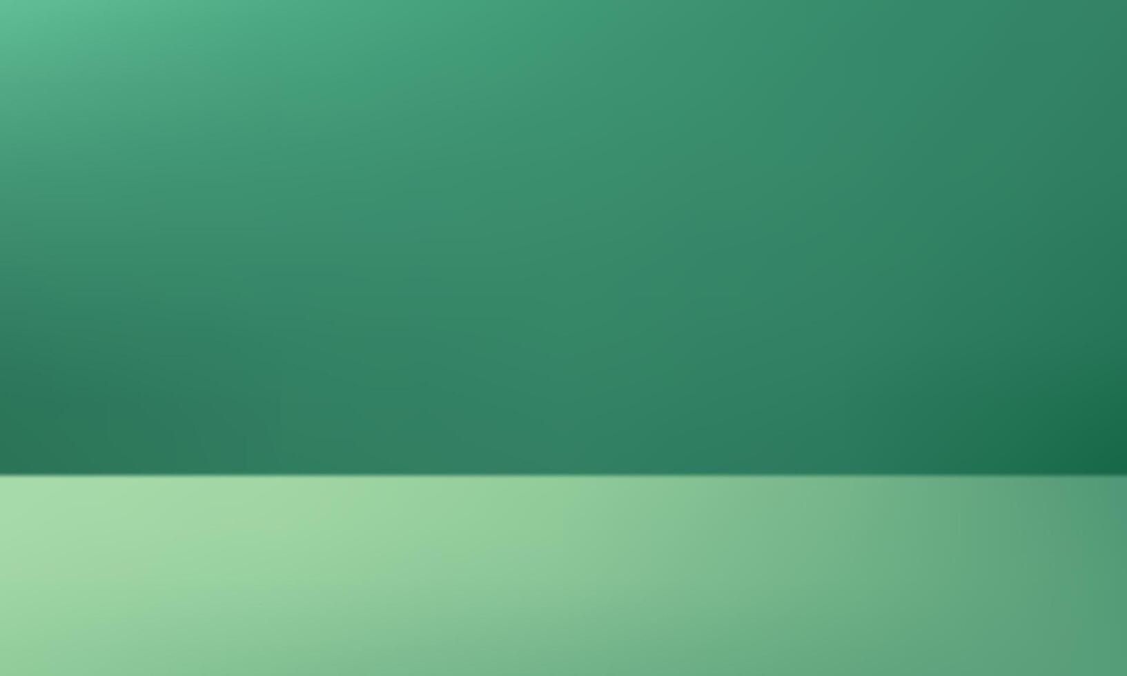 Empty green studio room background. Green background 3d with podium. Space for selling products on the website. illustration. vector