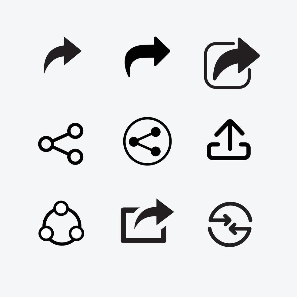 2D Share symbols vector
