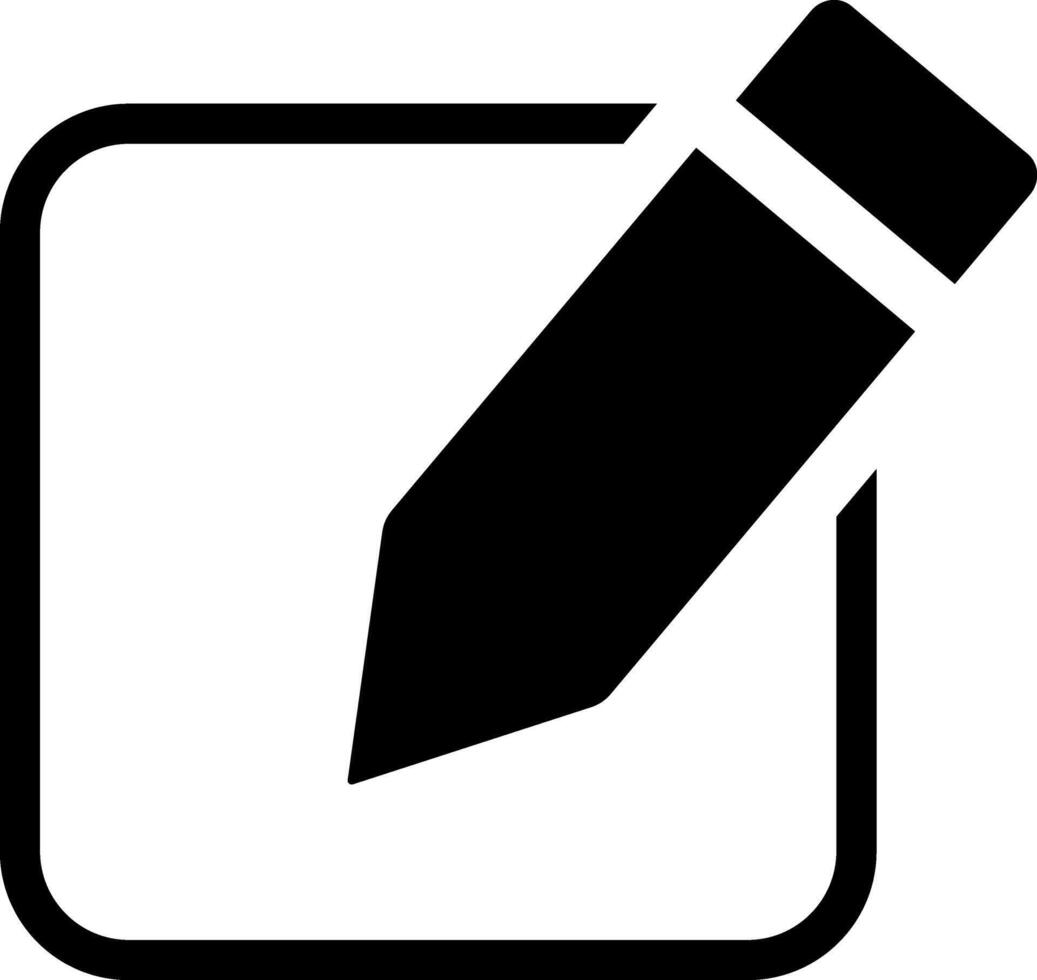 Stencil pencil icon School symbol Business black icon vector