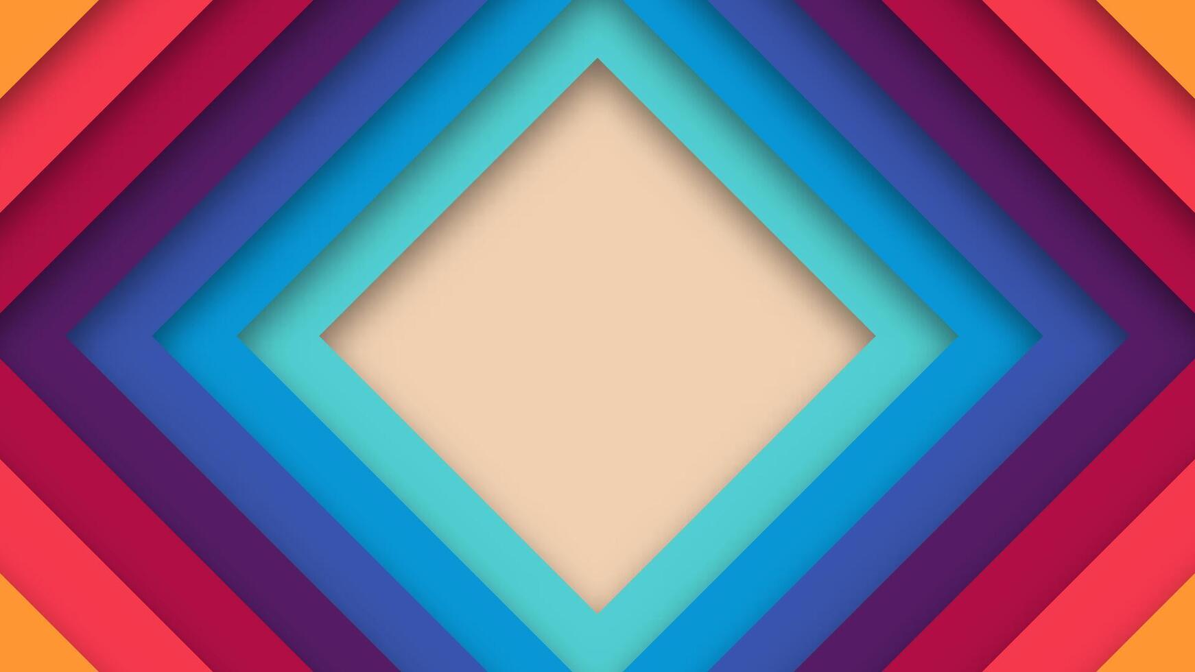 Colorful abstract background with geometric elements. Retro style of 1950s 1960s 1970s 1980s. Futuristic vintage design with funky vibes. vector