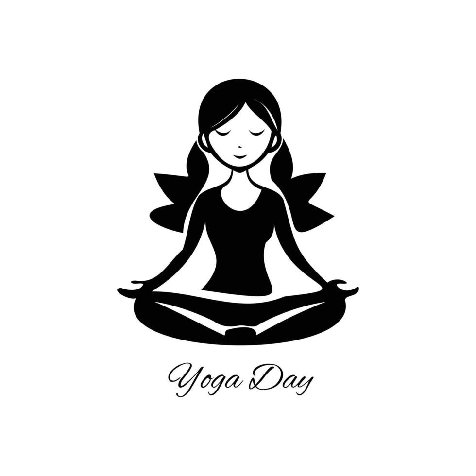 Art depicting an angel with a heart and cross, a zen silhouette of spiritual fitness vector