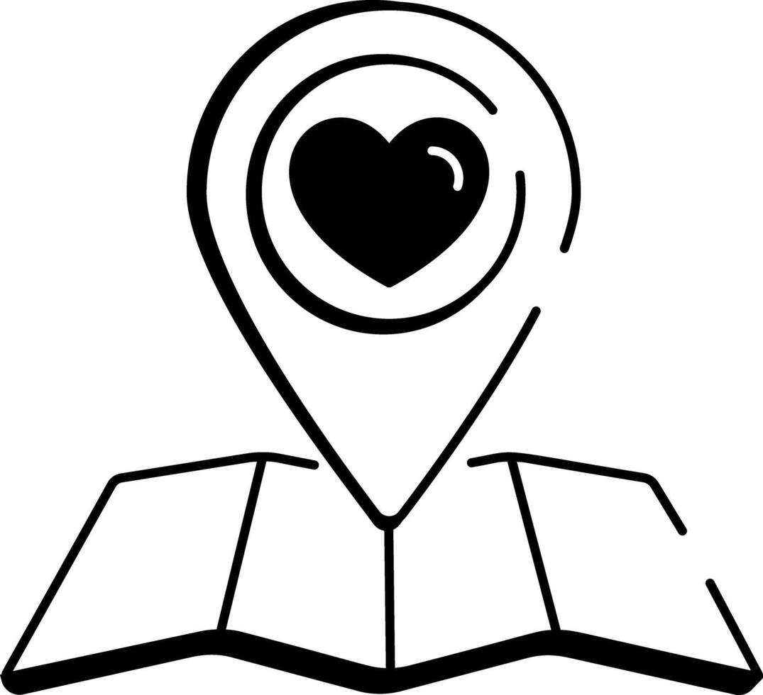 A doodle style icon of wedding location vector