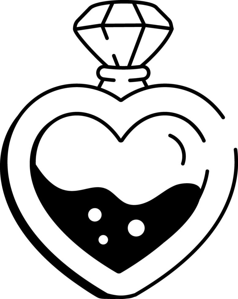 A doodle style icon of a lovely perfume vector