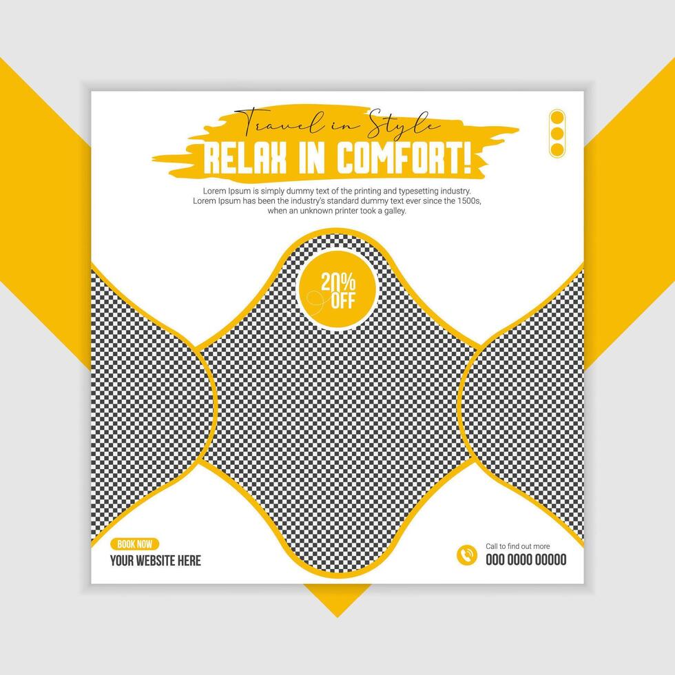 Travel Festival And Event Promotion Post vector