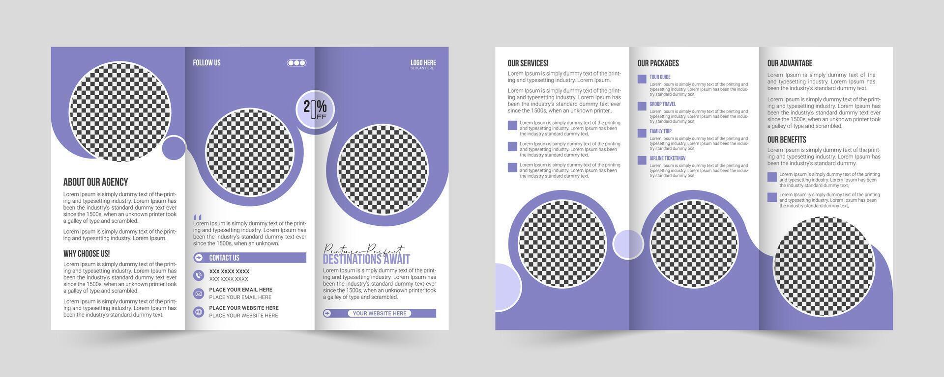 Honeymoon And Romantic Getaway Brochure vector